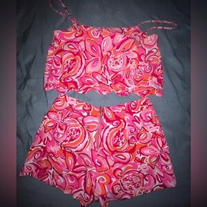 Lilly Pulitzer Pink and Orange Patterned Set
